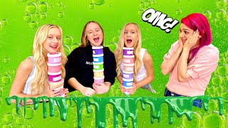 BUTTER SLIME VS. CLOUD SLIME | Which slime is better? | COUCH SISTERS