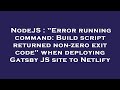 NodeJS : 