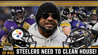 STEELERS NEED TO CLEAN HOUSE! STEELERS GO ONE \u0026 DONE IN PLAYOFFS AGAIN! STEELERS VS RAVENS REACTIONS