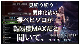 【MHW:ib】防具・オトモなし/ベヒーモス 太刀ソロ/21'04\