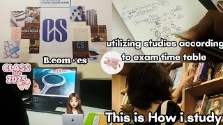 B.com Semester Exams preparation || ICSI || Study routine || Education videos || student study vlogs