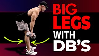 The ONLY 3 Leg Exercises You Need To Build Muscle (Dumbbells Only!)
