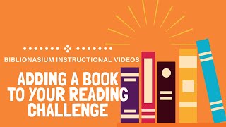 Adding a Book to Your Reading Challenge