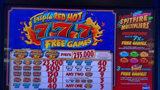 Triple Red Hot Sevens Spit Fire Sevens has the Best Bonus - Free Games and $25 Max Bets