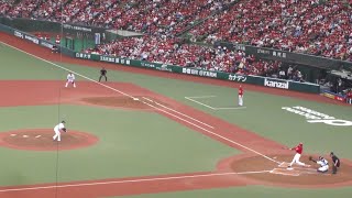 広島 宇草孔基 タイムリーヒット　西武 vs 広島　2022年6月11日(土)