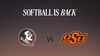 Softball Is Back: FSU Softball vs OSU Softball