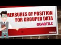 QUARTILES - MEASURE OF POSITION : GROUPED DATA