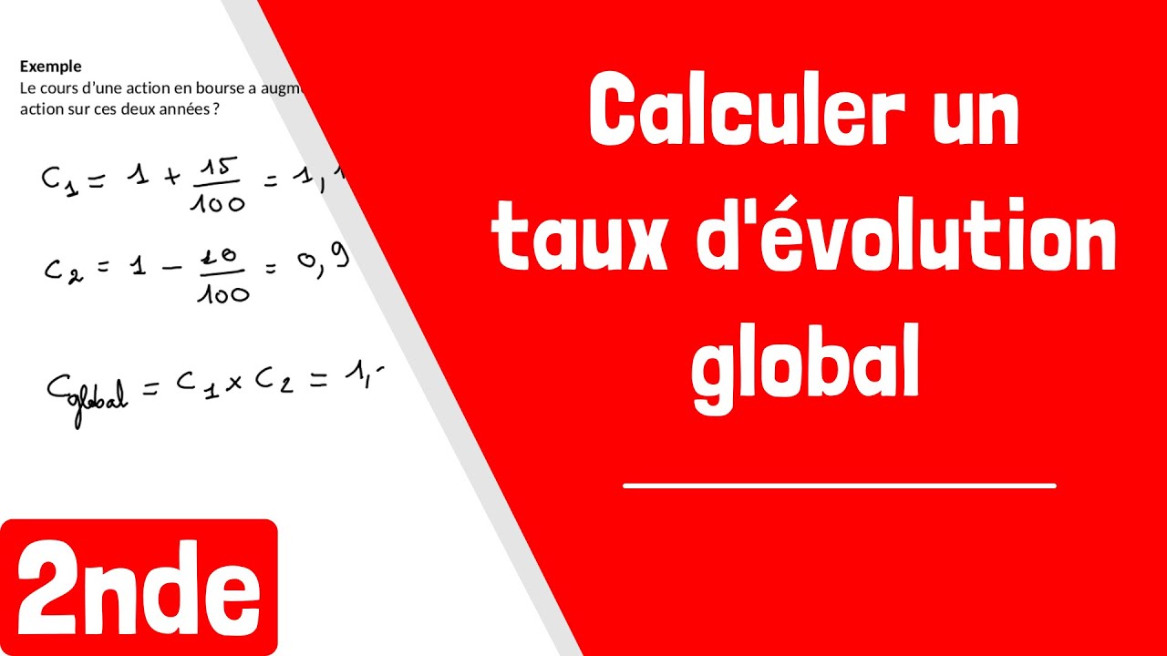 Comment Calculer Un Taux D'évolution Global ? - YouTube