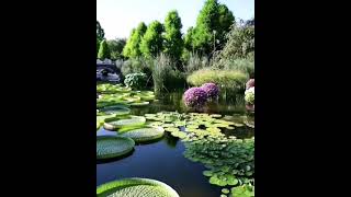 Beautiful giant water lilies in Kusatsu City by the Mizunomori Water Botanical Garden 🍃Japan 🇯🇵