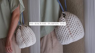 DIY Easy Macrame Bucket Bag with Adjustable Strap | Bolsa de Macrame