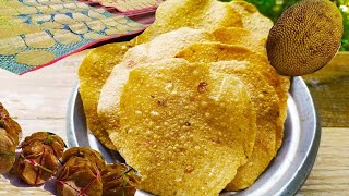 Healthy Village snack | Raw jackfruit papad recipe | Halasinakaayi happala