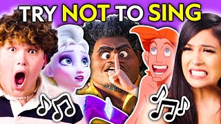 Try Not To Sing Challenge - Disney Songs! (Encanto, Mulan, Turning Red) | React