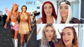 OUR 3 DAY FESTIVAL GRWM! (Outfit, Hair, Makeup) | Mescia Twins