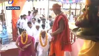 Minister Jogu Ramanna Visit Sri Navashakthi Durga Mandir Mavala, Adilabad