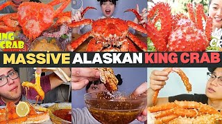 🦀🤤 GIANT ALASKAN KING CRAB LEGS MUKBANG 🍋| MASSIVE SEAFOOD FEAST COMPILATION!