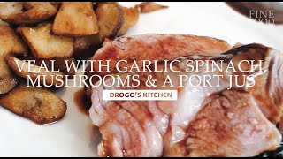 Veal Cutlet with Spinach, Porcini Mushrooms and a Port Jus | Fine Food Specialists