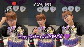 [ALL SUB] SEVENTEEN WONWOO 💜BIRTHDAY LIVE 17 July 2024 💜💜원우