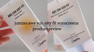 jumiso awe sun airy fit sunscreens | product review