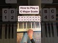 how to play a c major scale with my right hand shorts