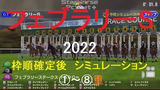 （スタポケ）フェブラリーS（GⅠ）2022シミュレーション枠順確定後8パターン【競馬予想】