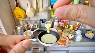 Re-Ment Mini Kitchen | Mini Pancake & Cappuccino | Toy Food Cooking | Toy Food Miniatures (ASMR)