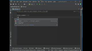 How to add consecutive numbers from 1 to 100 using Python.(pycharm)