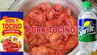 VERY EASY MAKING PORK TOCINO..| Fiesta Menu..|