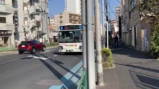 いすゞエルガ京成タウンバスTO84新小51天祖神社・新小岩駅北口経由新小岩駅行き平和橋8時00分信号通過