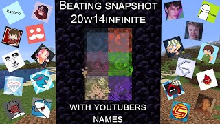 Using Youtubers names to Conquer Minecraft's STRANGEST Update