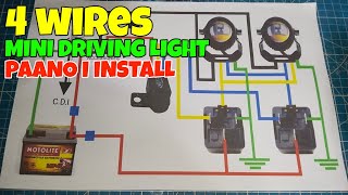 MINI DRIVING LIGHT NA APAT ANG WIRES PAANO I INSTALL