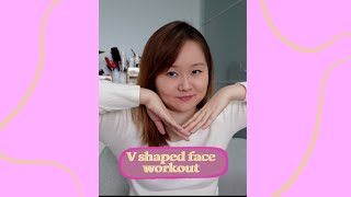 I tried a V shape face workout challenge | ✌🏼 #shorts