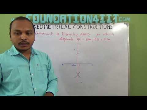 How to Construct a Rhombus When both diagonals are given How to Construct a Rhombus When both diagonals are given