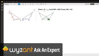Prove overlapping triangles congruent then use CPCTC.