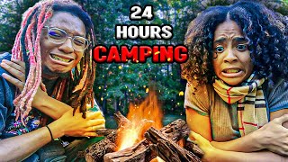 CAMPING IN THE WOODS FOR 24 HOURS!