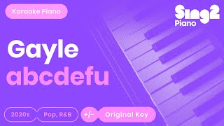GAYLE - abcdefu (Piano Karaoke)