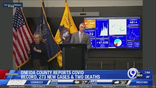 Oneida County Reports Record Covid Cases