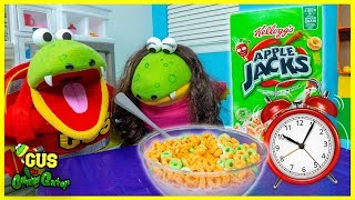 Morning Routine & Back to School Morning Routine with Gus the Gummy Gator !