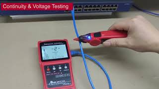 TOOLTOP ET628 Network Cable Tester Visual Fault Locator Multimeter 3 in 1 Cable Mapping POE Test