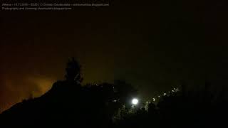 Thunderstorm 13.11.2019 - 2 a.m. - Athens / Greece [HD]