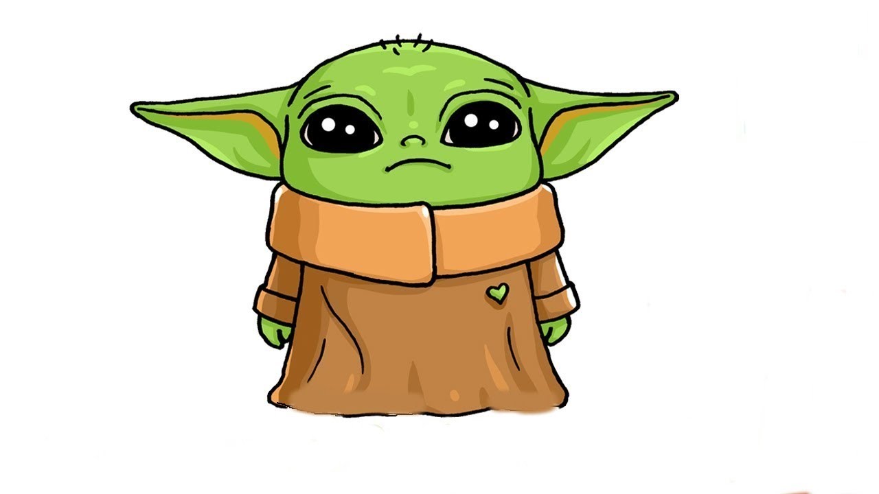 How To Draw Baby Yoda [ Step By Step] - YouTube