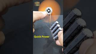 Can Capacitors Run a DC Motor | Quick Power #shorts