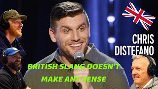 Chris Distefano - British Slang Doesn’t Make Any Sense REACTION!! | OFFICE BLOKES REACT!!