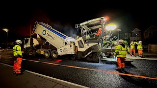 Resurfacing Works-B4063 Cheltenham Road East-New Surface-Night 7