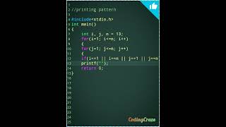 #111📚 c language tutorial👨🏫c pattern program📂📓#coding #shorts #cprogramming