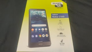 Straight Talk Nokia C100 (Unboxing)