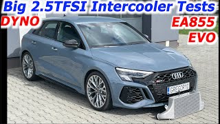 Audi 2.5TFSI Big Intercooler Test EA855 EVO at DYNO GREGOR10 ChipTuning RS3 Power Temperature Weight