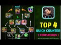 Top 4 Quick Counter Best Formations In eFootball 2024 🔥🐐 | New Best Quick Counter Formation 💯