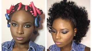 Flexi Rod Set On Straightened 4b 4c Natural Hair I Am Posh Syd
