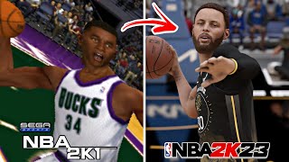 Hitting A Full Court Shot With The BEST Shooter In EVERY NBA 2K Game!
