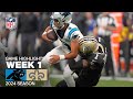 Carolina Panthers vs. New Orleans Saints Game Highlights | NFL 2024 Season